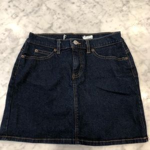 Denim mini skirt dark blue